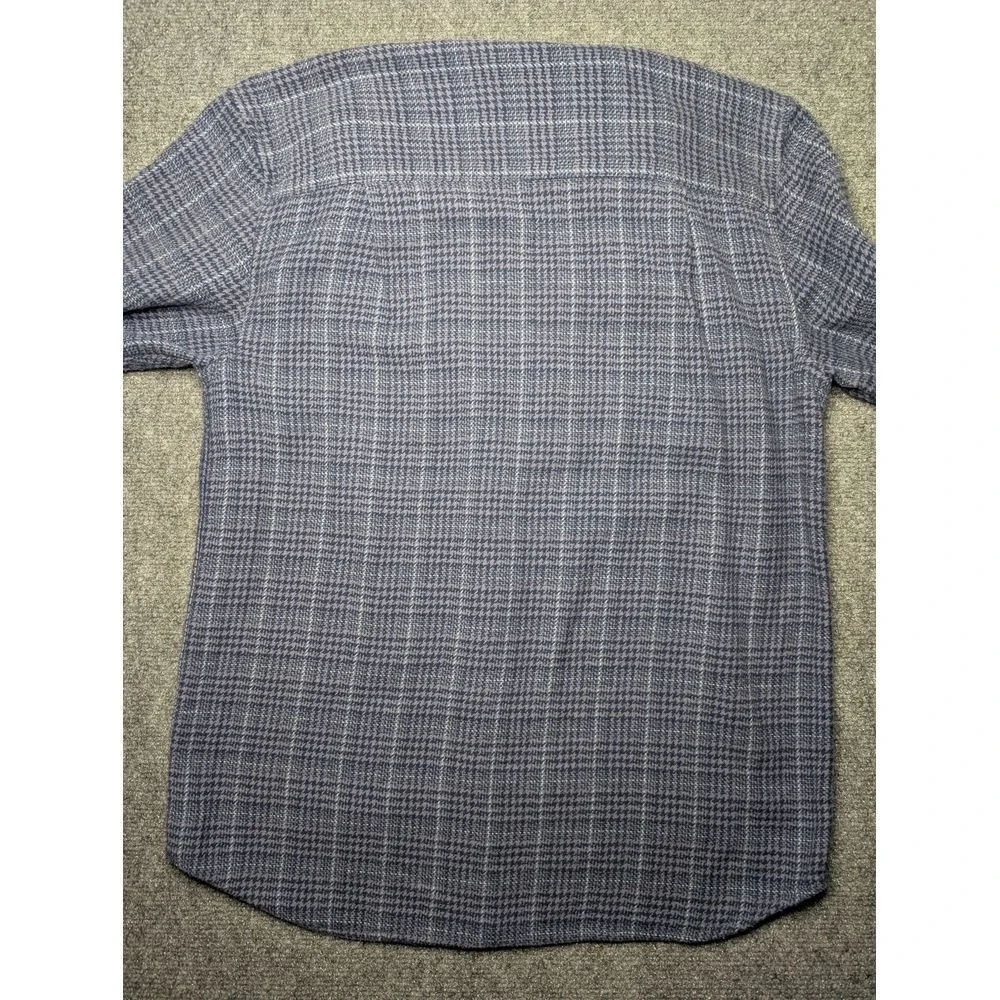 The North Face Mens 100% Cotton Flannel Shirt Micro‎ Check Purple/ Blue Small